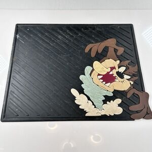 VTG '94 PlastiColor Looney Tunes Taz Tasmanian Devil Rubber Floor Mat 14x17 GUC